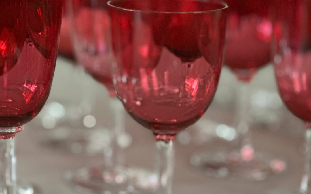 Verres à pied Herbatte rouge