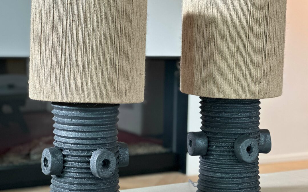 Paire de lampes avec boutons- Olivier Arnoux
