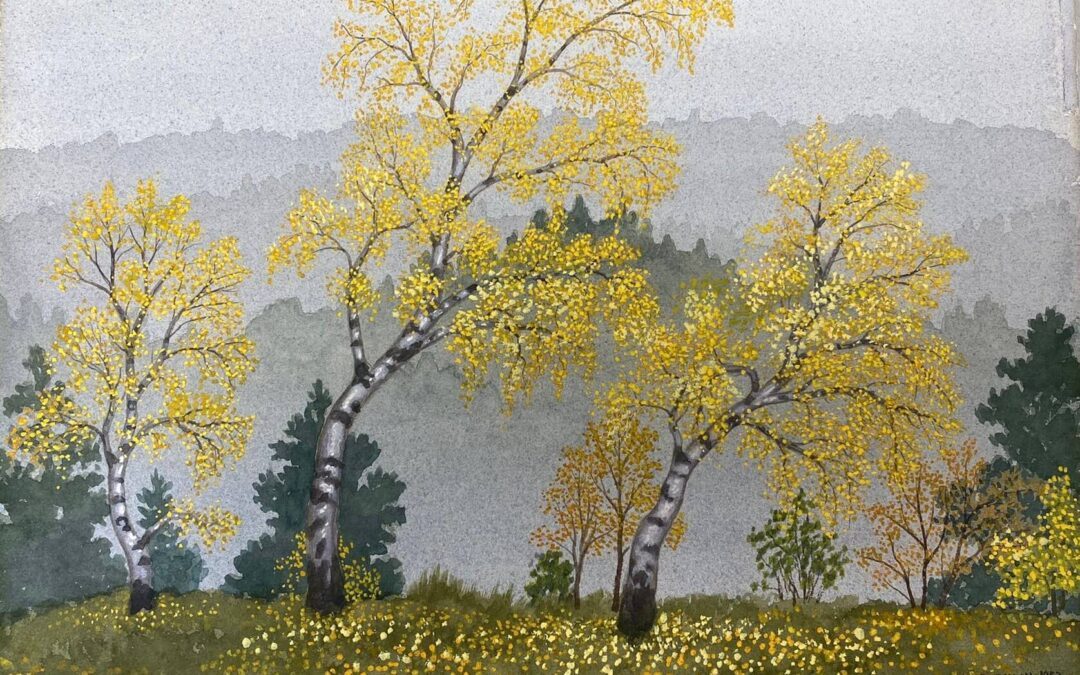 Oskar Bergman – Bouleaux en couleur d’automne