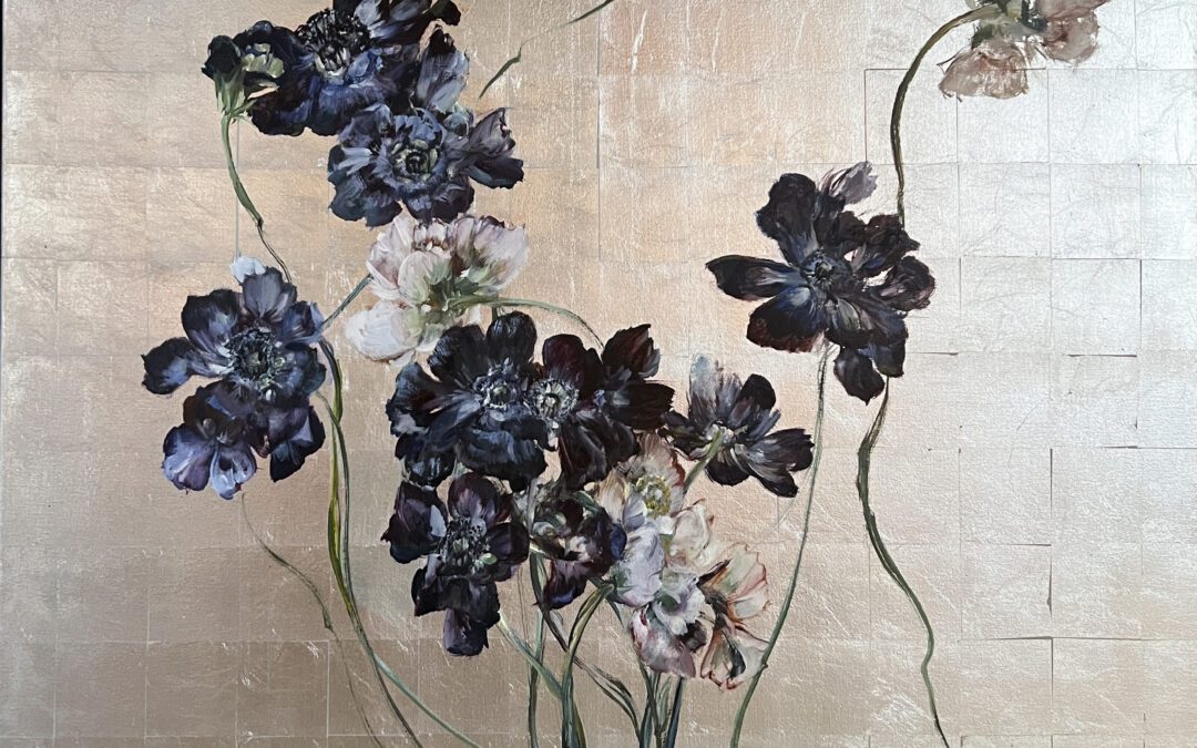 Claire Basler – Anémones I sur fond aluminium