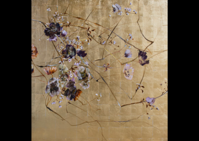 Claire Basler – Anémones sur fond metal cuivre