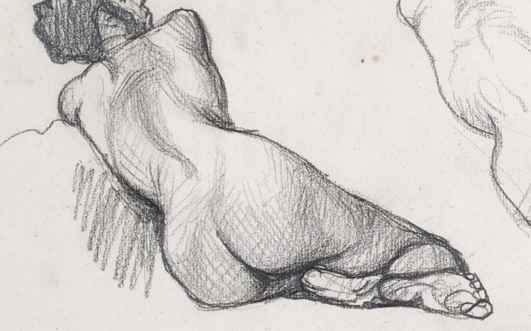 Etude de femme nue de dos