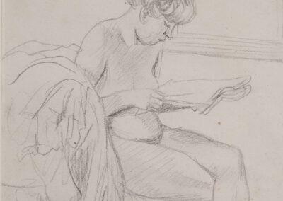 Femme nue à sa lecture